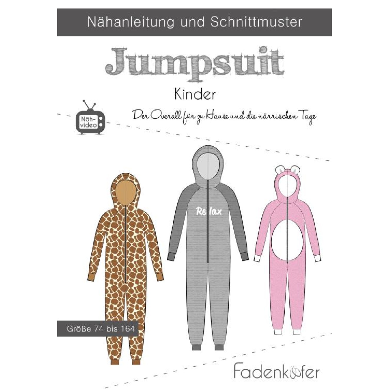 fadenkäfer Papierschnittmuster colour Jumpsuit Kinder