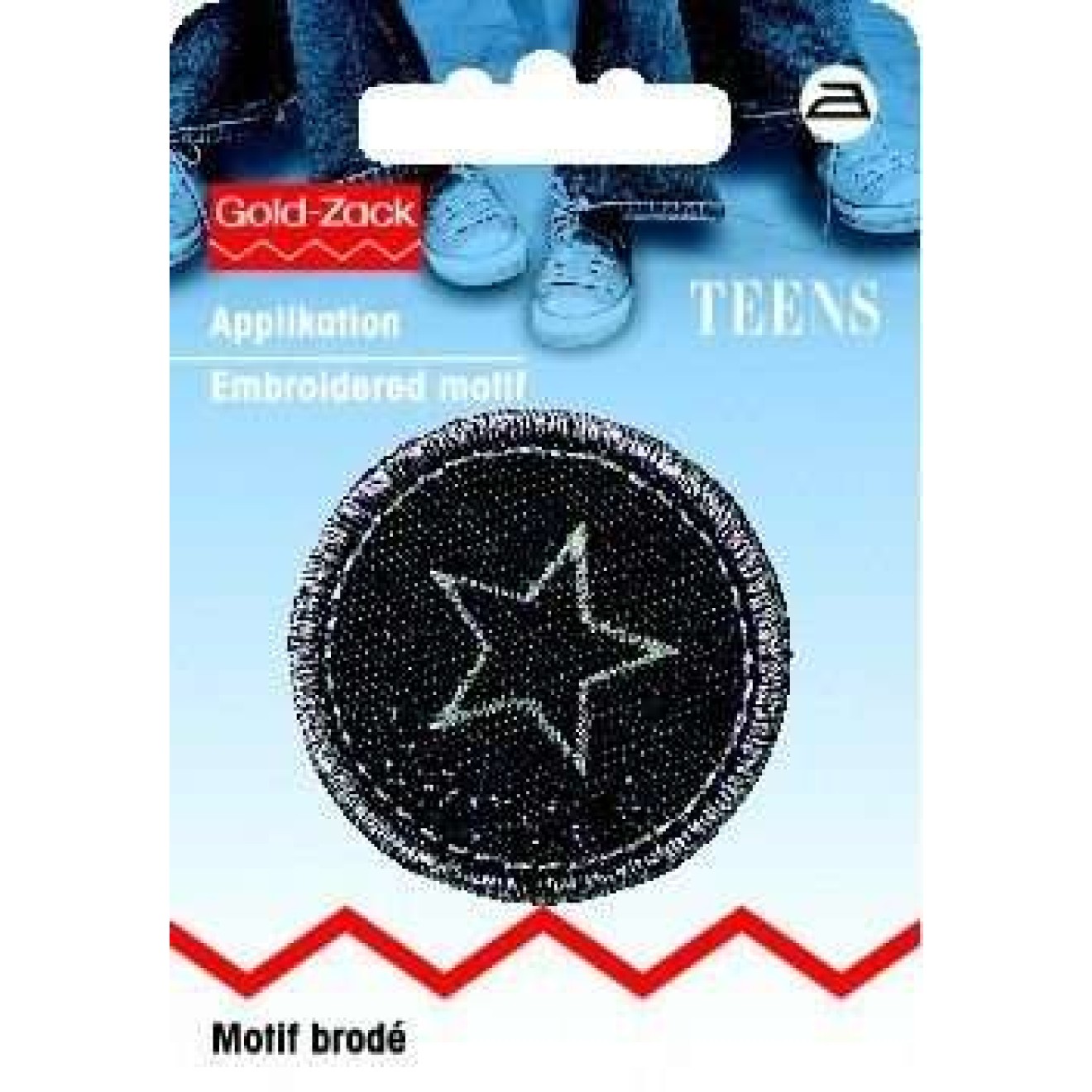 Prym аппликации - Teens and Jeans - термоклеевые ок. 4,0x4,0 cm / чёрный