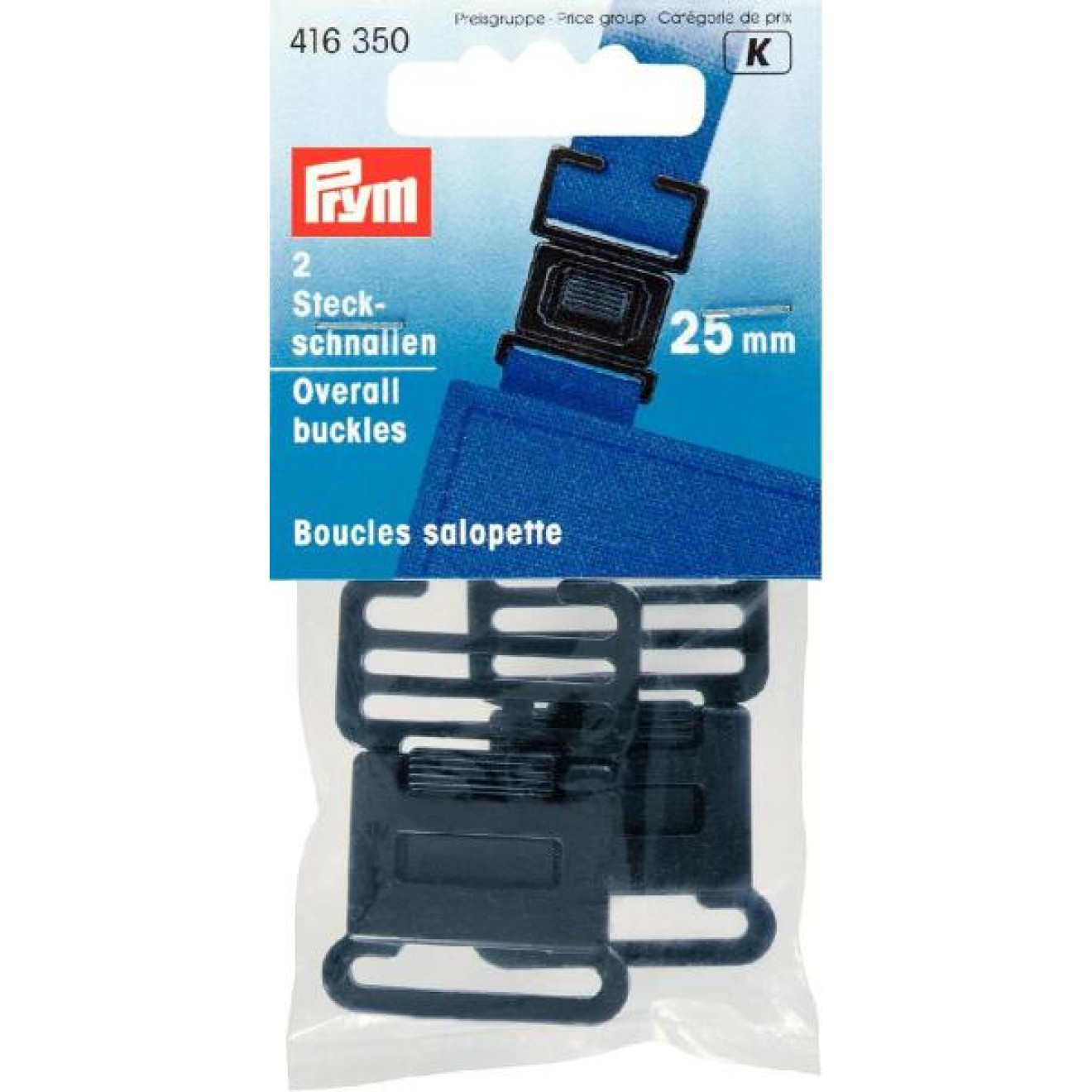 Prym Steckschnallen 25 mm / schwarz