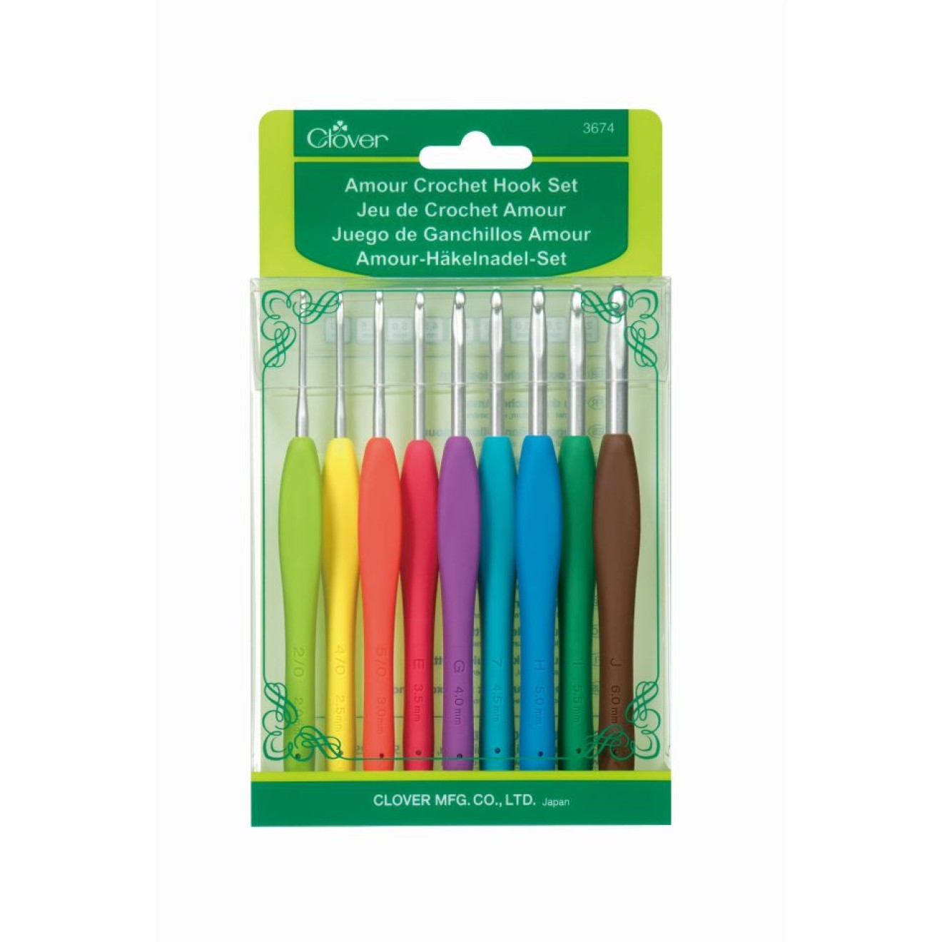 Clover Amour-crochet hook-Set 2,0 - 6,0 mm