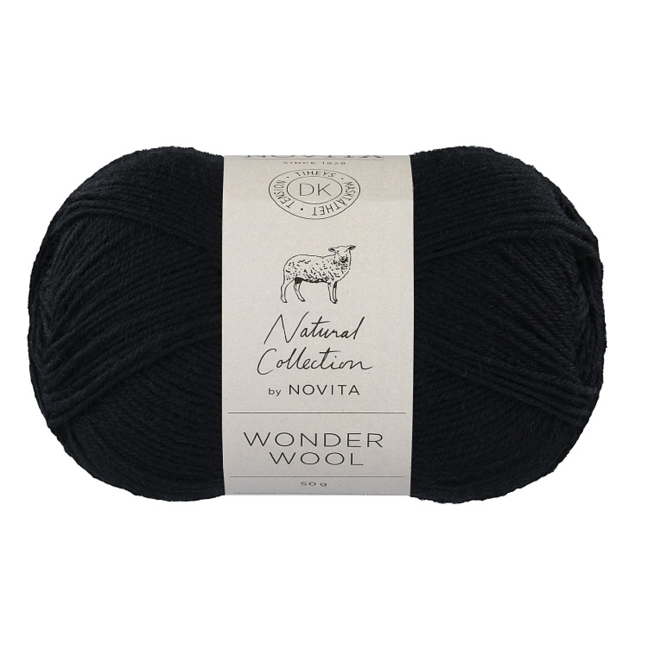 Novita Wonder Wool DK colour 99 black
