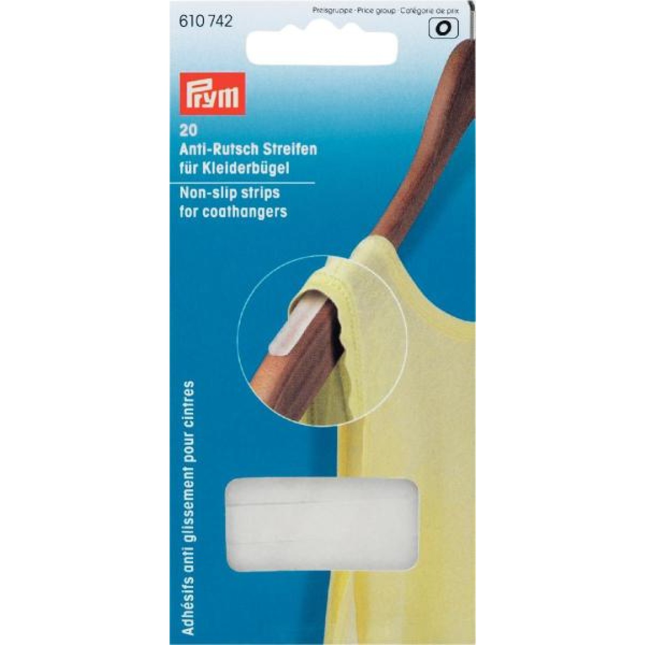 Prym Anti-Rutsch Streifen for Kleiderbügel weiß