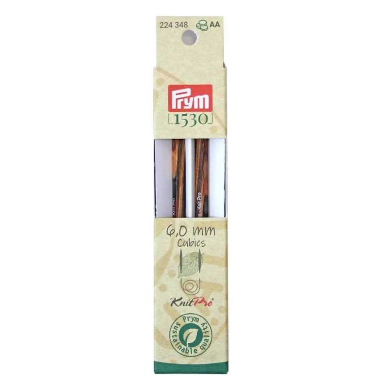 Prym кончики спиц CUBICS NATURAL 6,00 mm / 11,6 cm