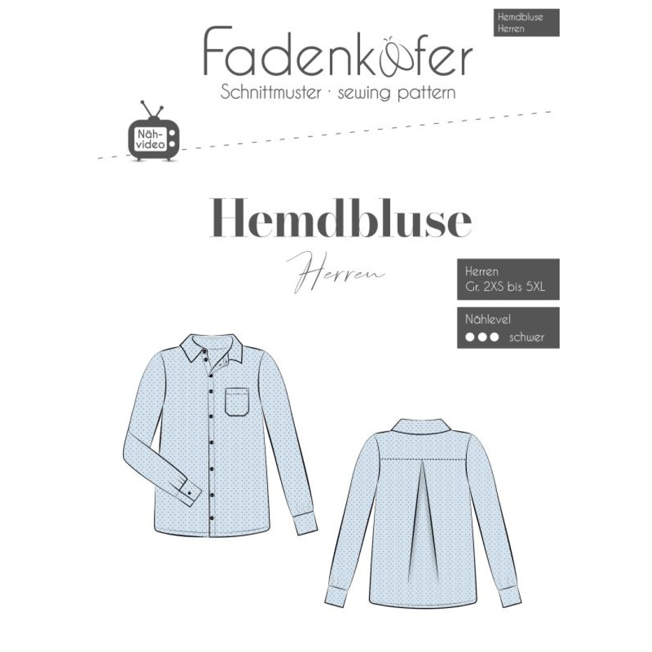 fadenkäfer Papierschnittmuster colour Hemd Herren