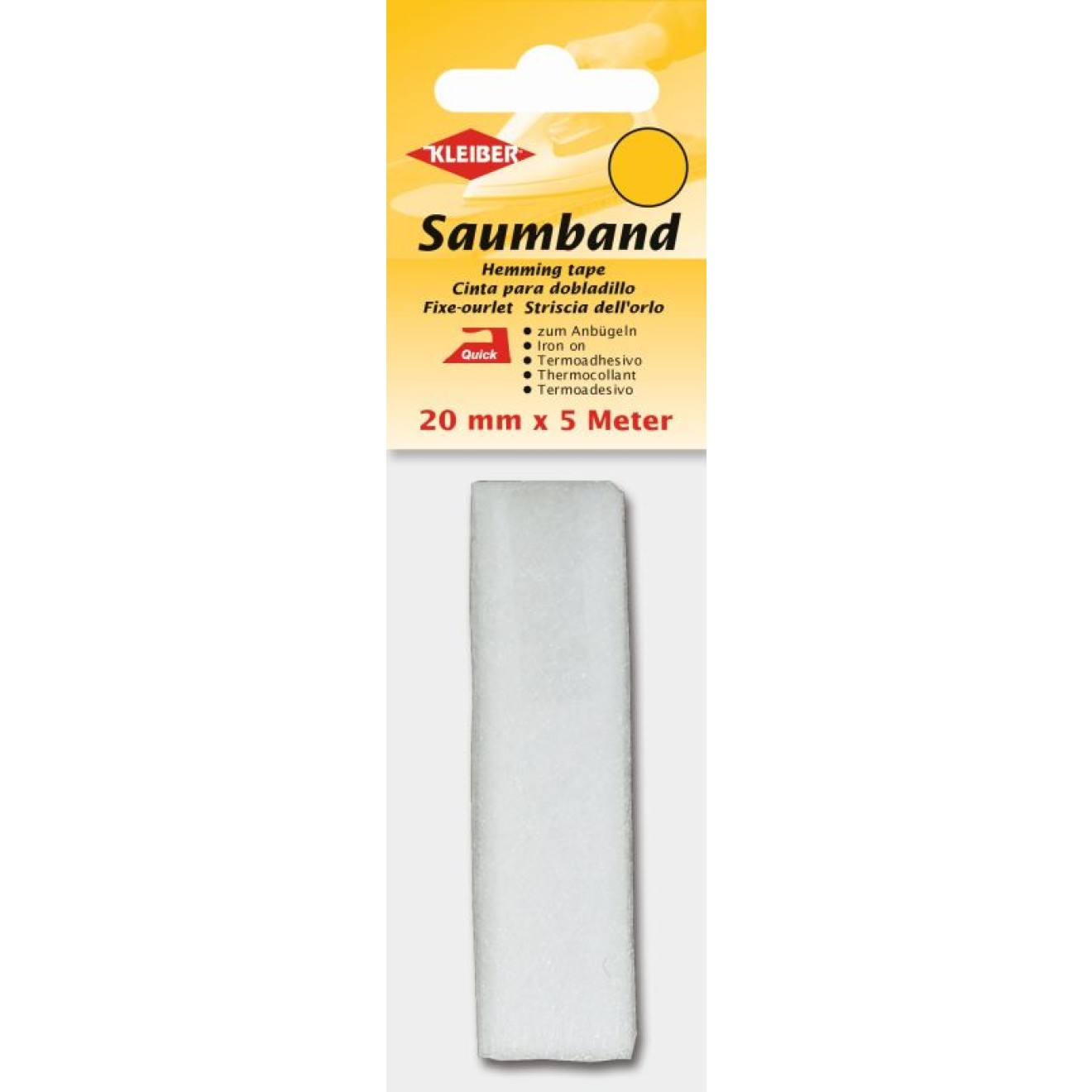 Kleiber Saumband 20 mm / 5 m / weiß