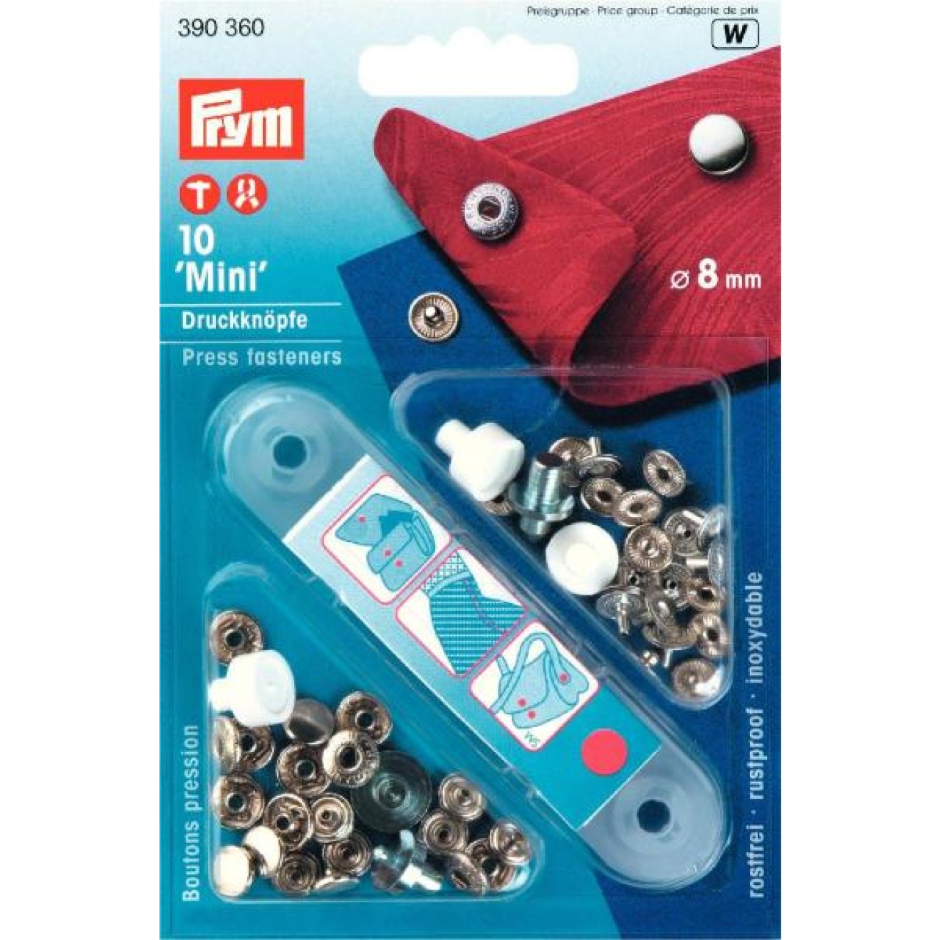 8 mm / silver-colored / 10 piece / 390360