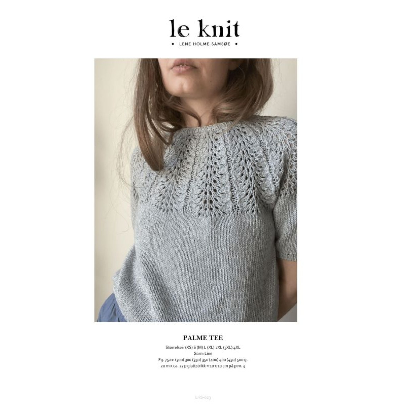 Sandnes Garn pattern booklet Le Knit Palme Tee - Englisch colour 01992 natural