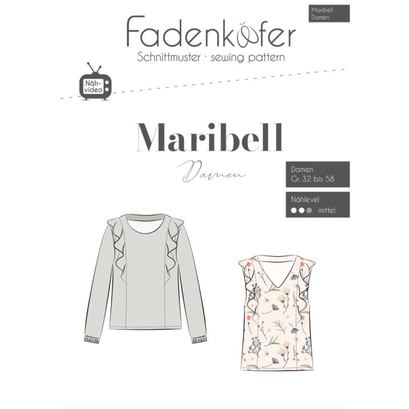 fadenkäfer Papierschnittmuster colour Maribell Damen