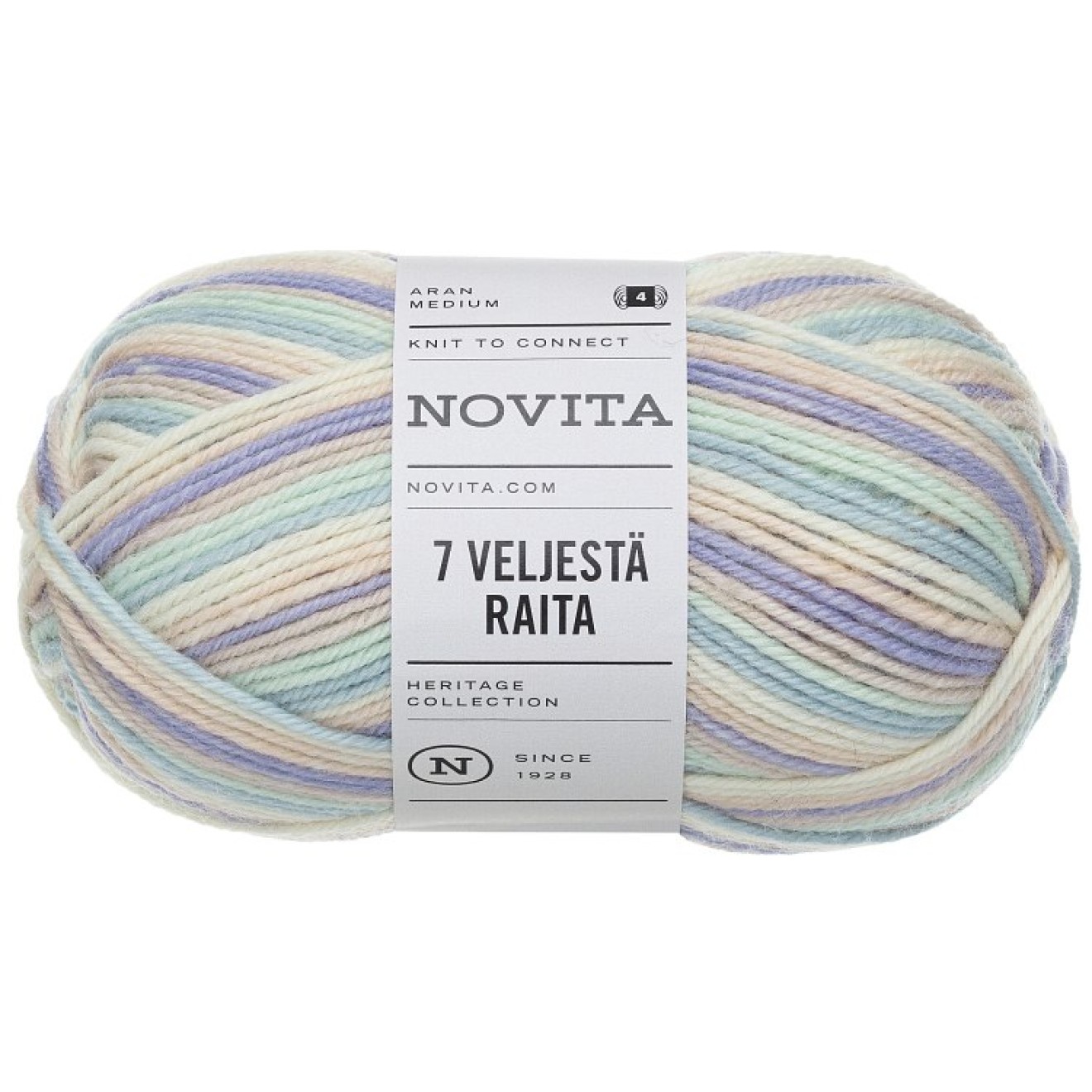 Novita 7 Veljestä Raita colour 974 bridal arch
