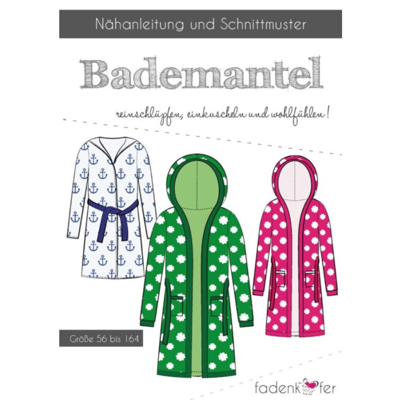fadenkäfer Papierschnittmuster colour Bademantel Kinder