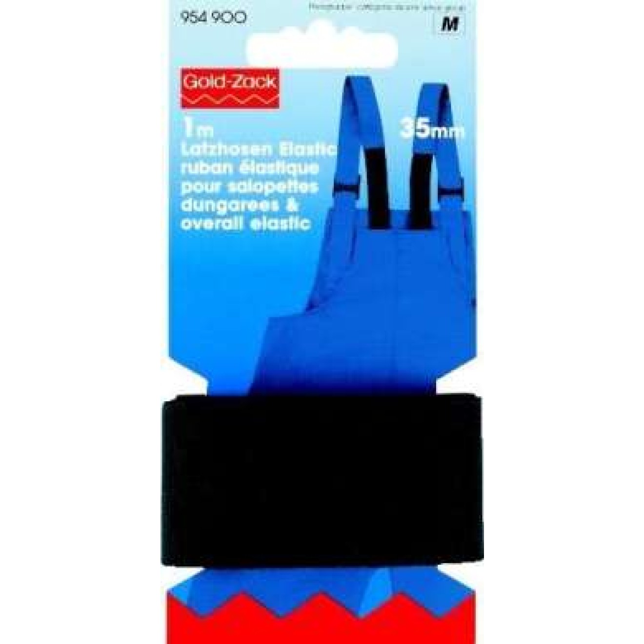 Prym Latzhosen-Elastic 35 mm / schwarz
