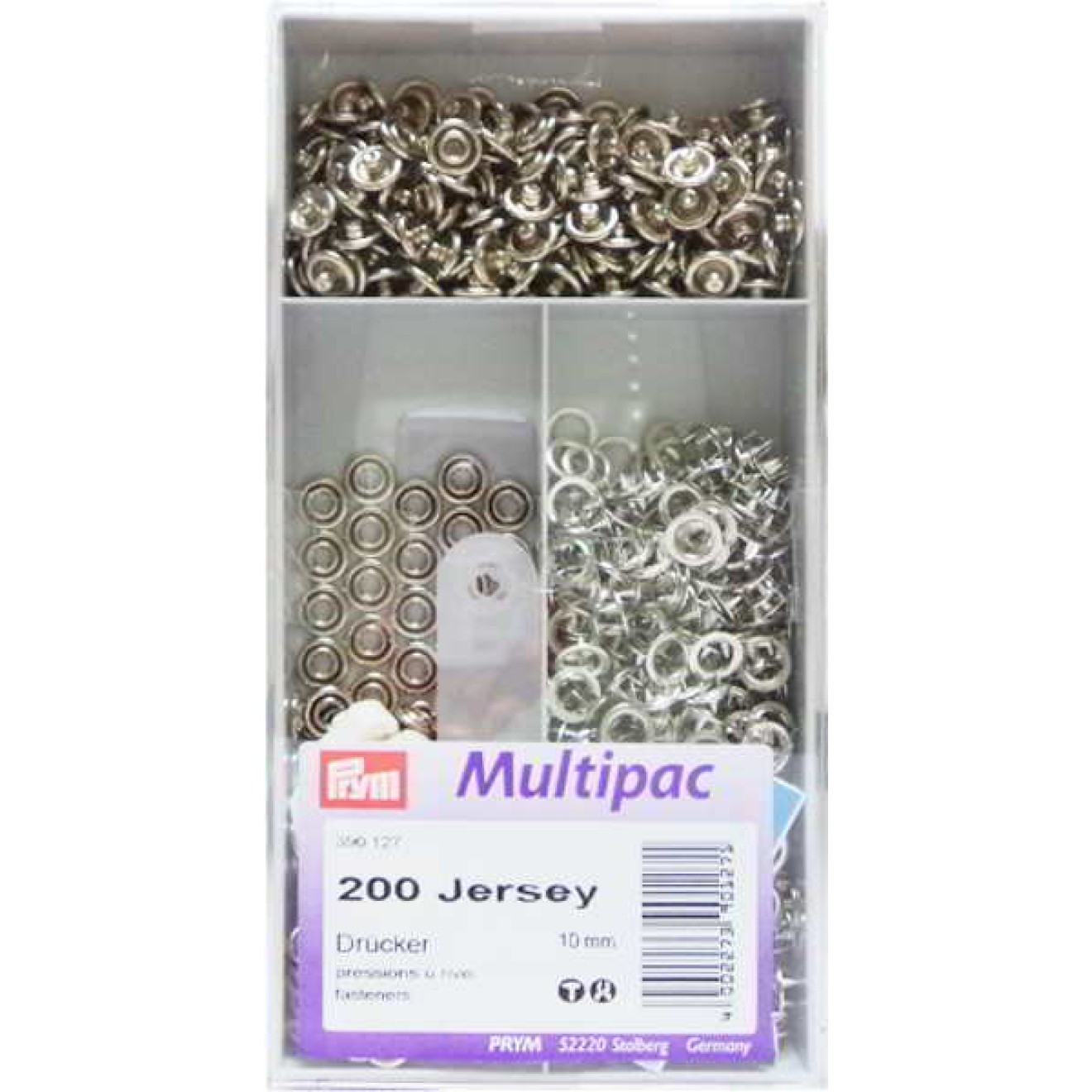 Prym sew-free snap fasteners 10 mm / silberfarbig