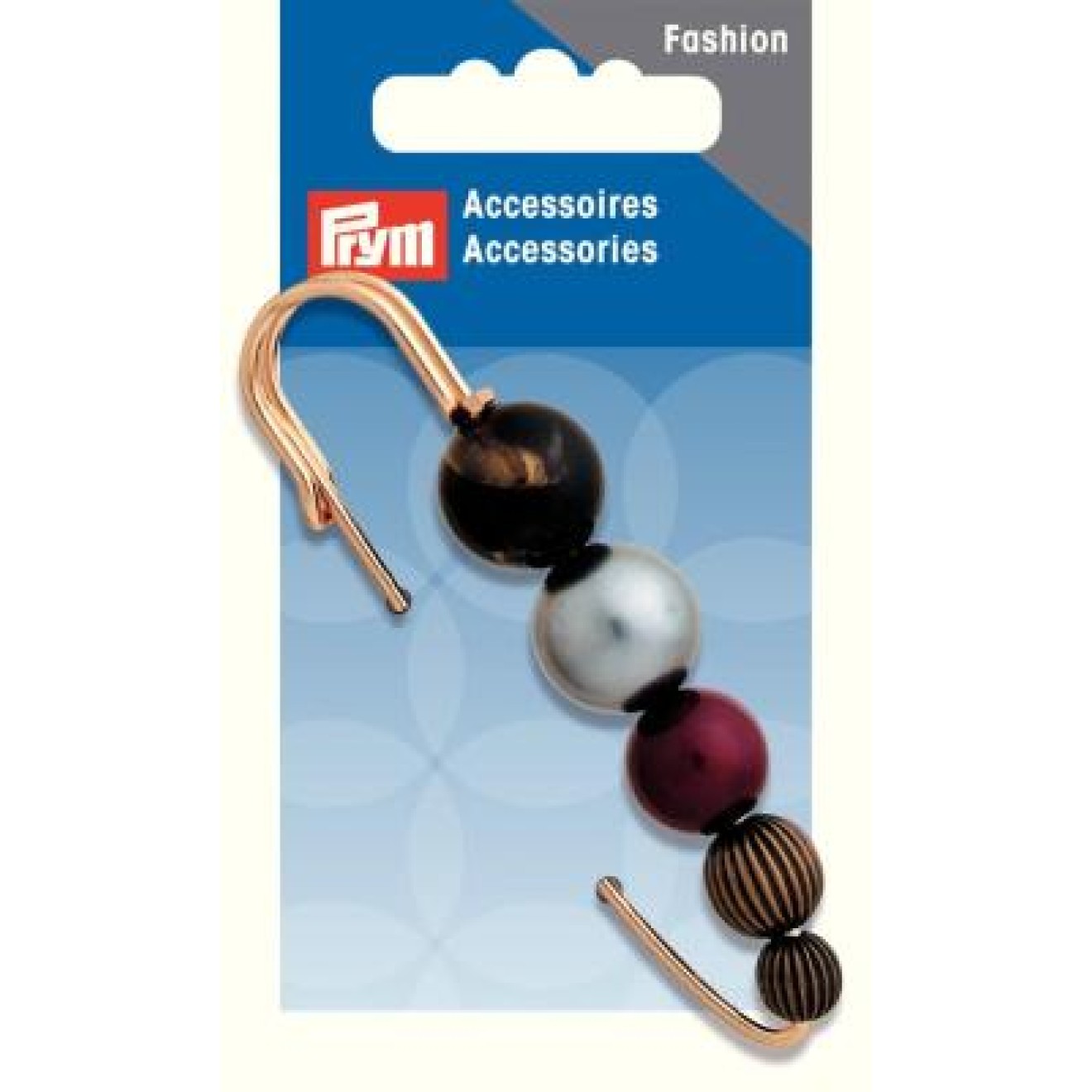 Prym Schmucknadel 80 mm / rot/schwarz/silver