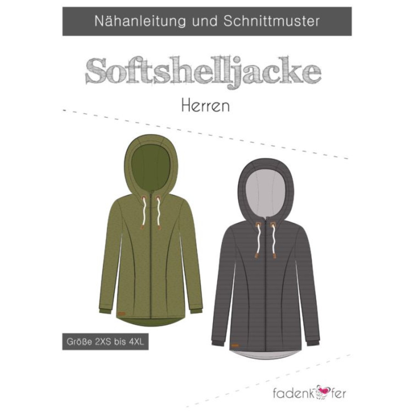fadenkäfer Papierschnittmuster colour Softshelljacke Herren