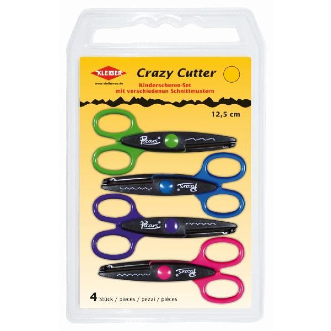 Kleiber Kinderscheren-Set Crazy Cutter ca. 125 mm / ca. 125 mm 4 piece