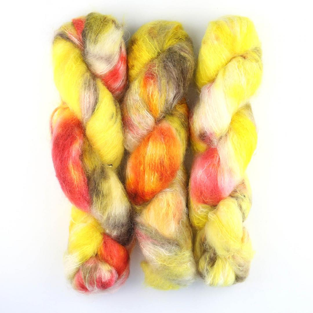 Cowgirl Blues Fluffy Mohair Farbverlauf handgefärbt yarn