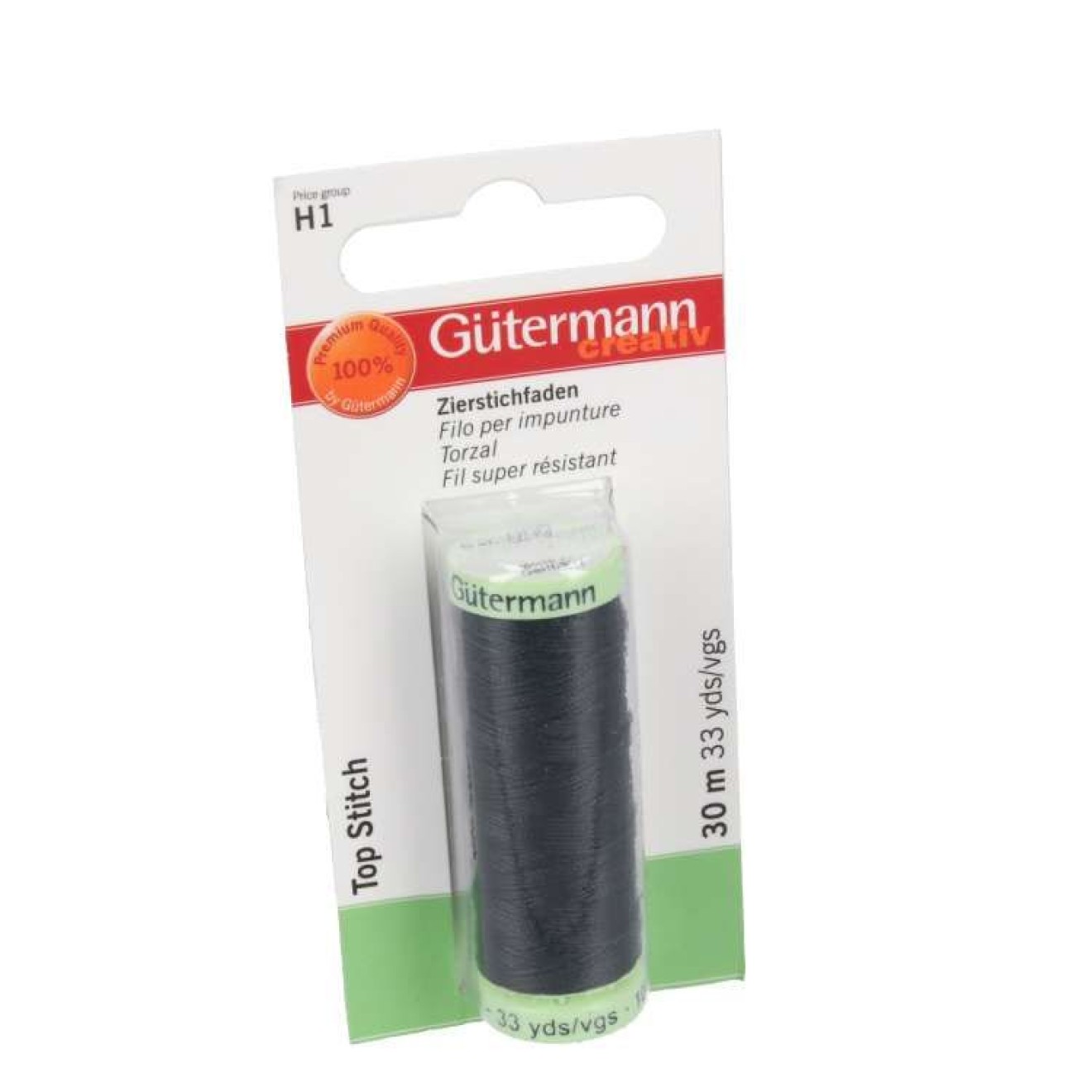 Gütermann creativ decorative stitch thread 30 m SB colour 0000 black
