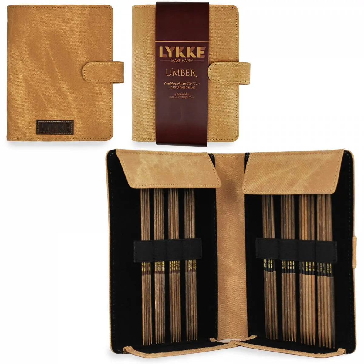 LYKKE pointes d’aiguilles interchangeables terre d’ombre – 3,25 mm / 9 cm