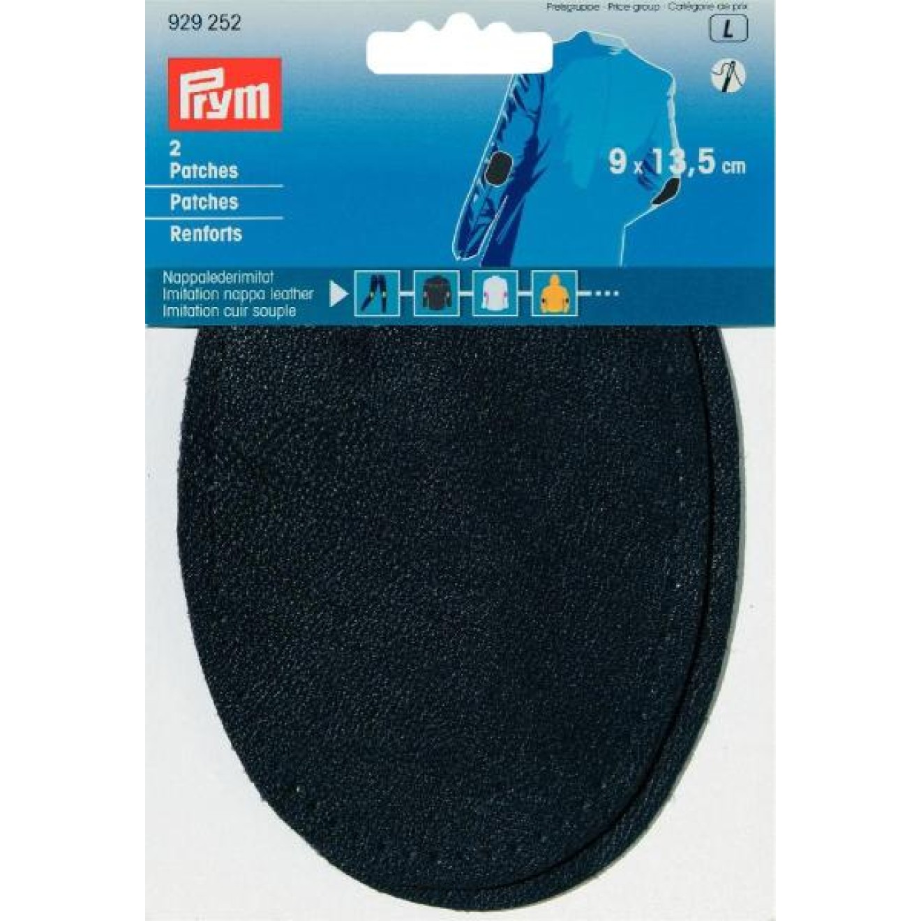 Prym Patches Nappalederimitat 9x13,5 cm / dunkelblau