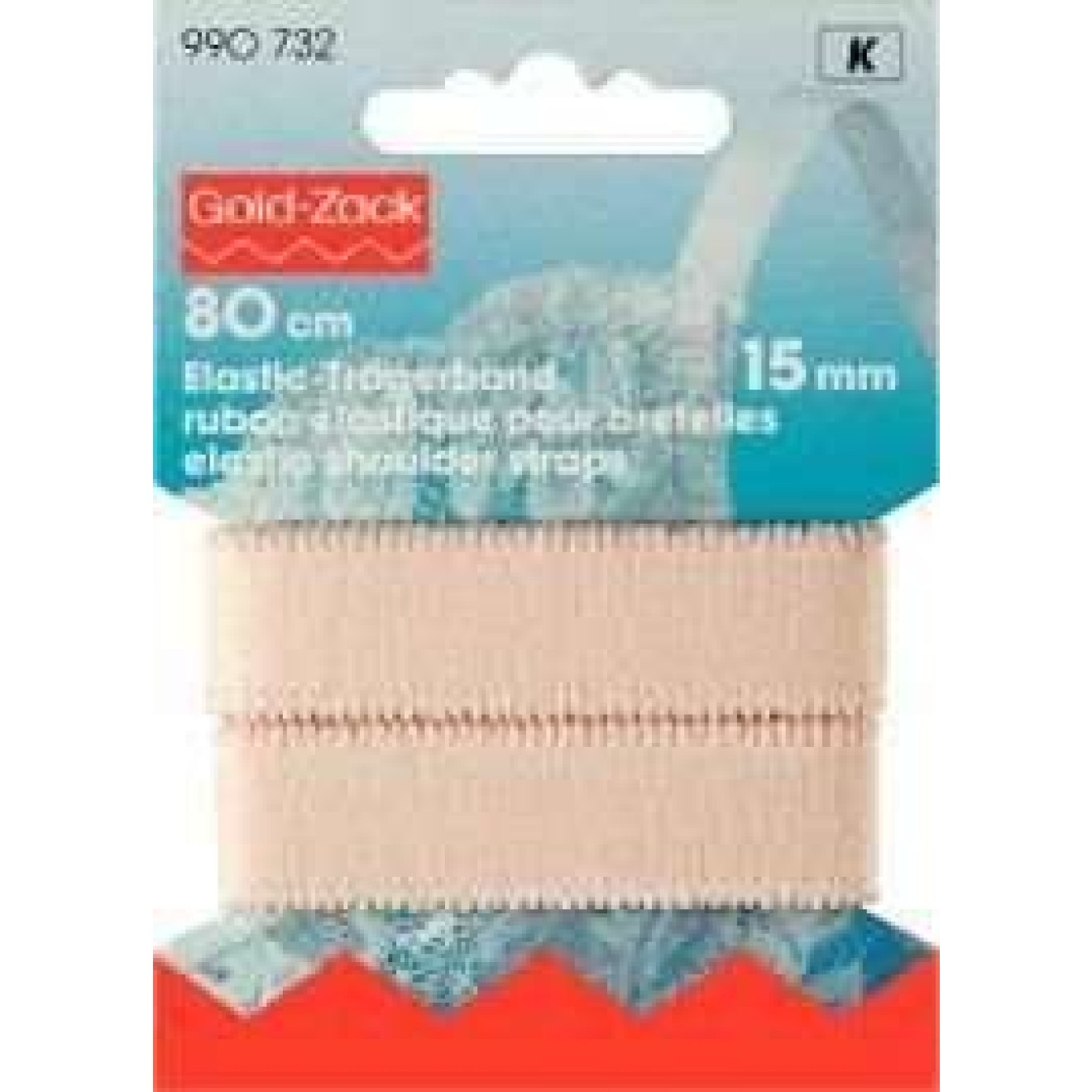 Prym Elastic-Trägerband 15 mm / haut