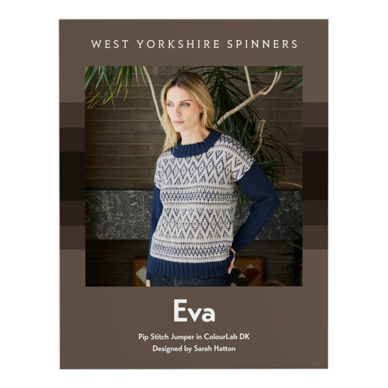 West Yorkshire Spinners single pattern ColourLab DK - Eva Pip Stitch Jumper - English