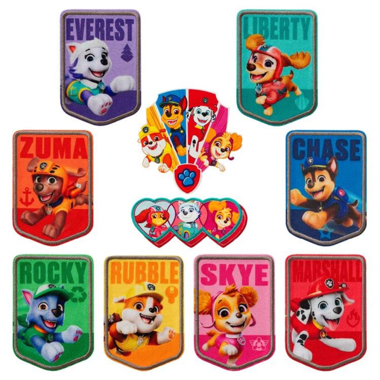 appliqués - assortment - Kids and Hits - iron-on 10er assortment - PAW PATROL / coloured