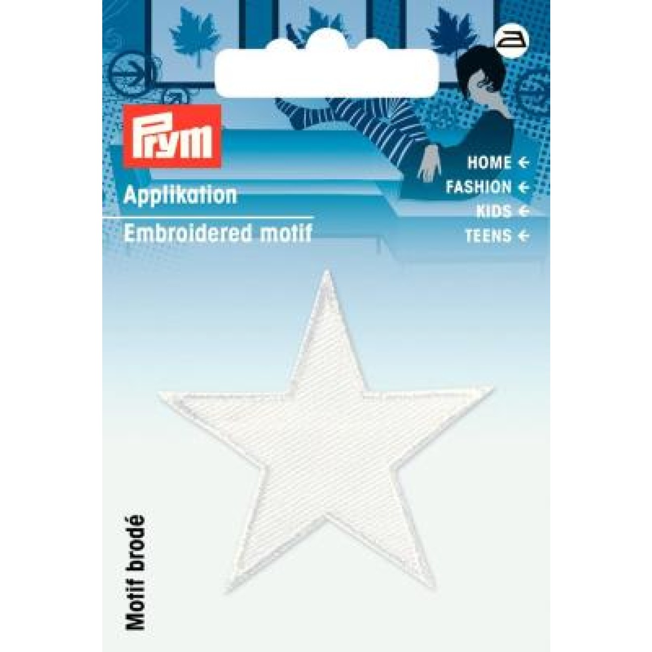 Prym Applikationen - Kids and Hits - aufbügelbar Ø 4,7 cm / weiß