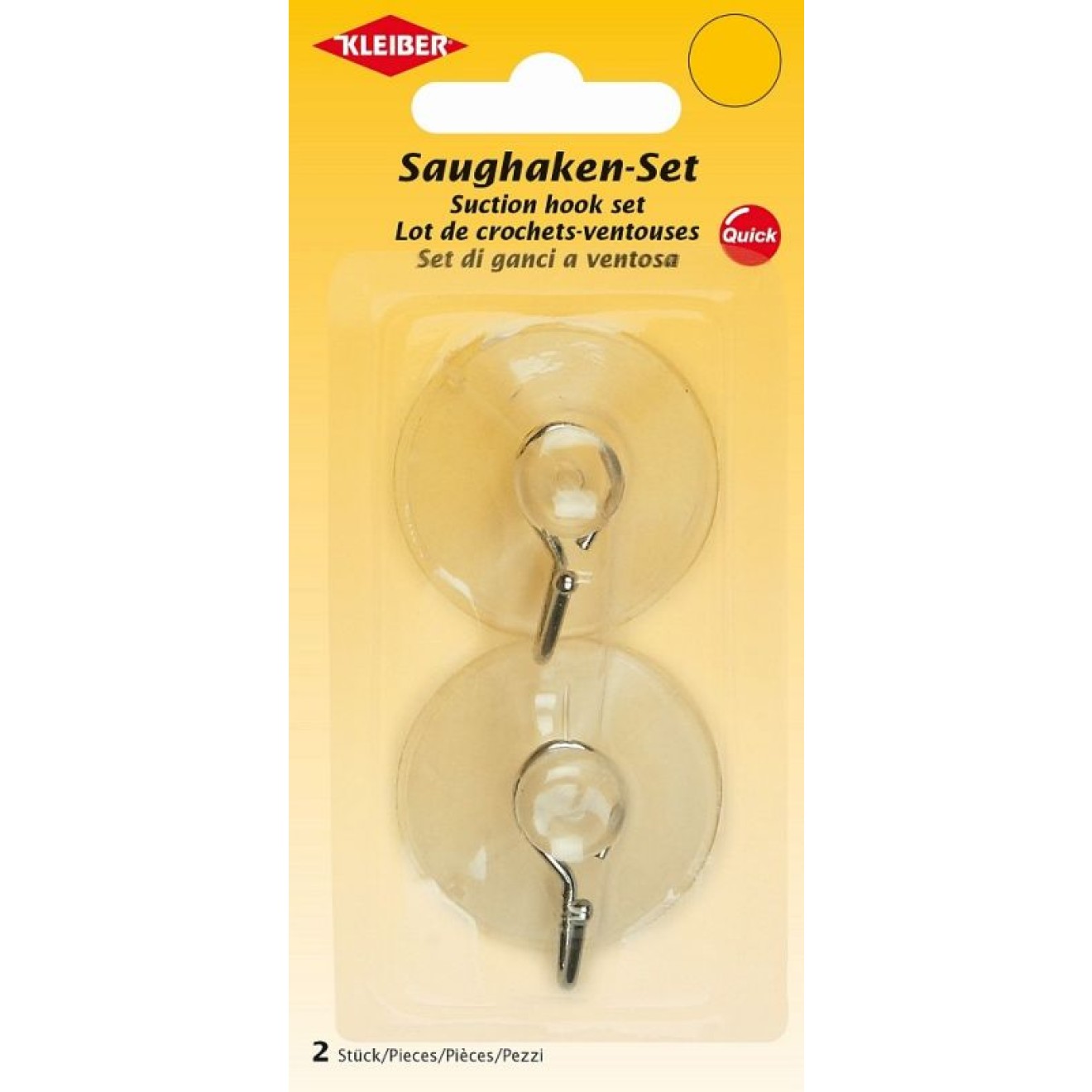 Kleiber Saughaken Ø ca. 4 cm / transparent