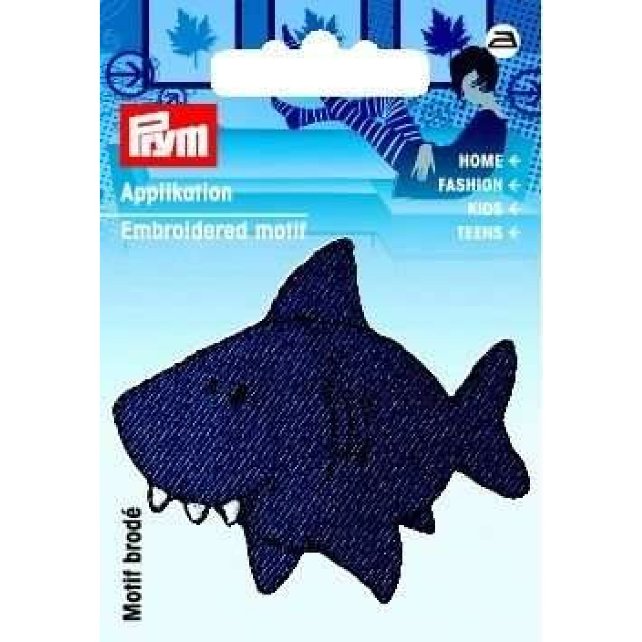 Prym Applikationen - Kids and Hits - aufbügelbar ca. 4,0x6,0 cm / blau