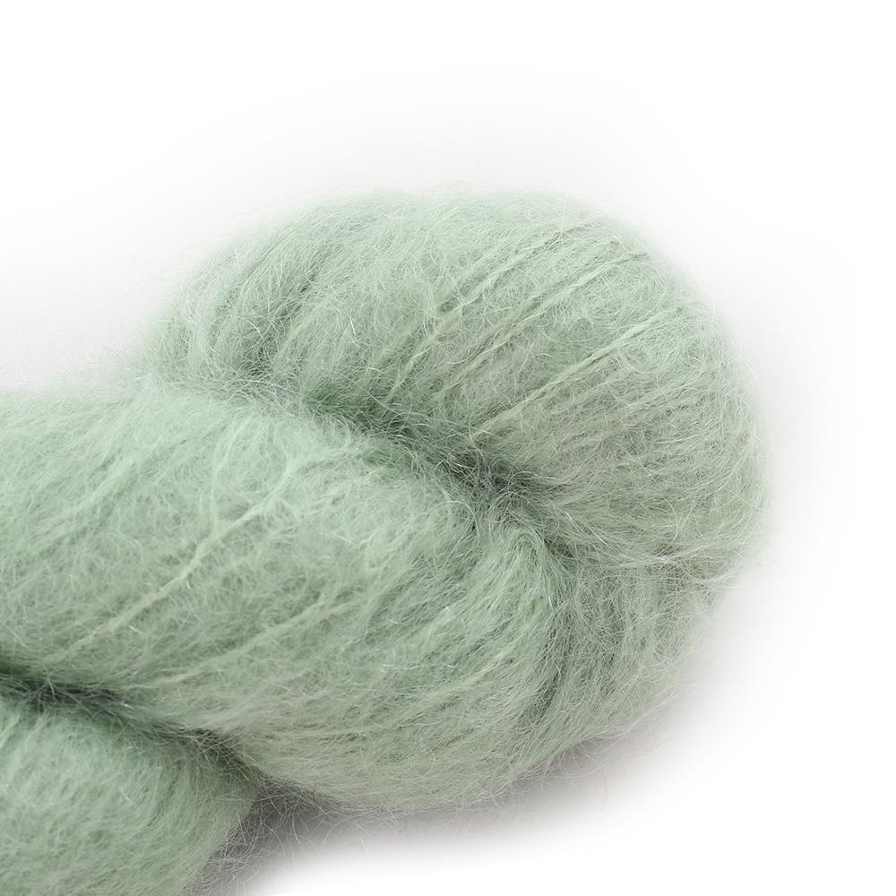 Cowgirl Blues Fluffy Mohair solids hand-dyed yarn