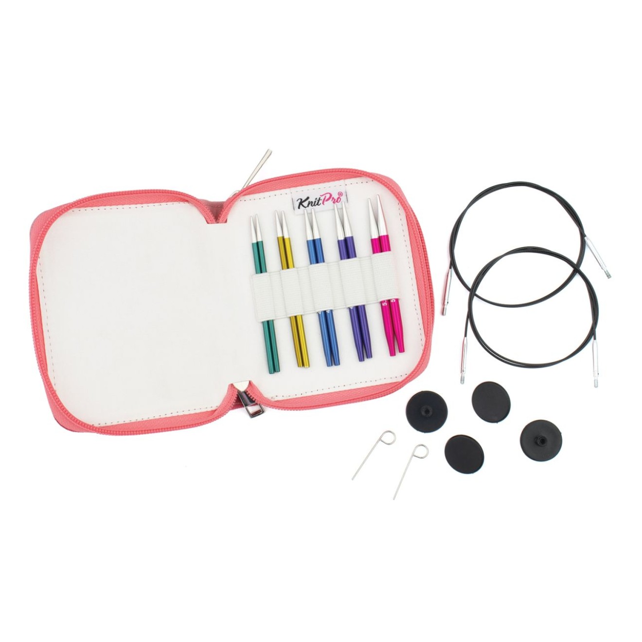 KnitPro Nadelset Starter auswechselbare Nadel tips Zing Alu 3,00 - 5,00 mm 13 cm 3,00 - 5,00 mm / 60 cm, 80 cm
