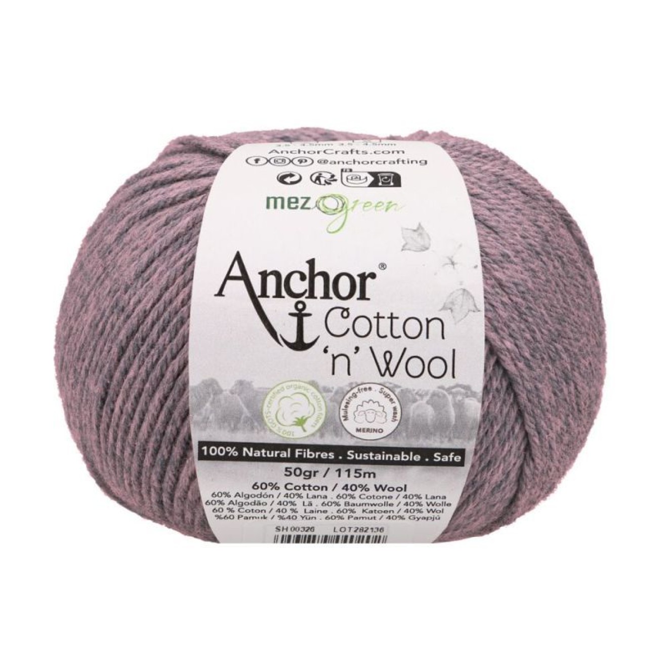 Mez Anchor Cotton Wool colour 00872 amethyst