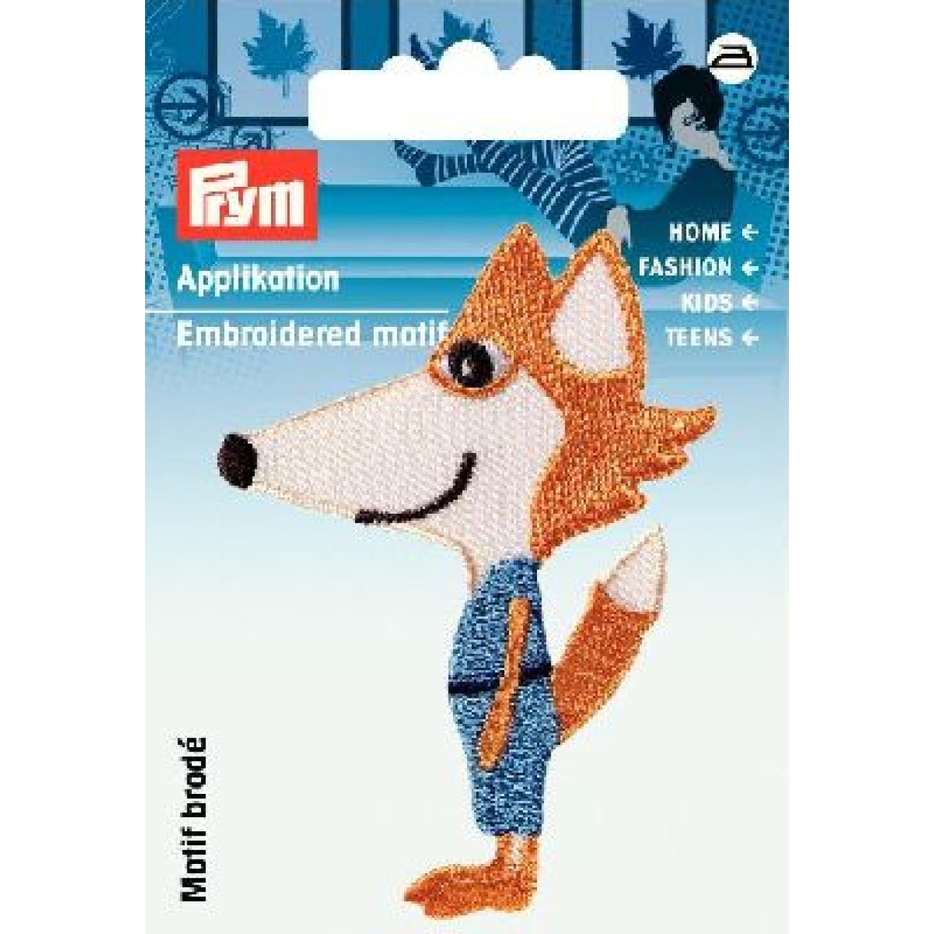 Prym Applikationen - Kids and Hits - aufbügelbar ca. 5,0x7,0 cm / blau/orange