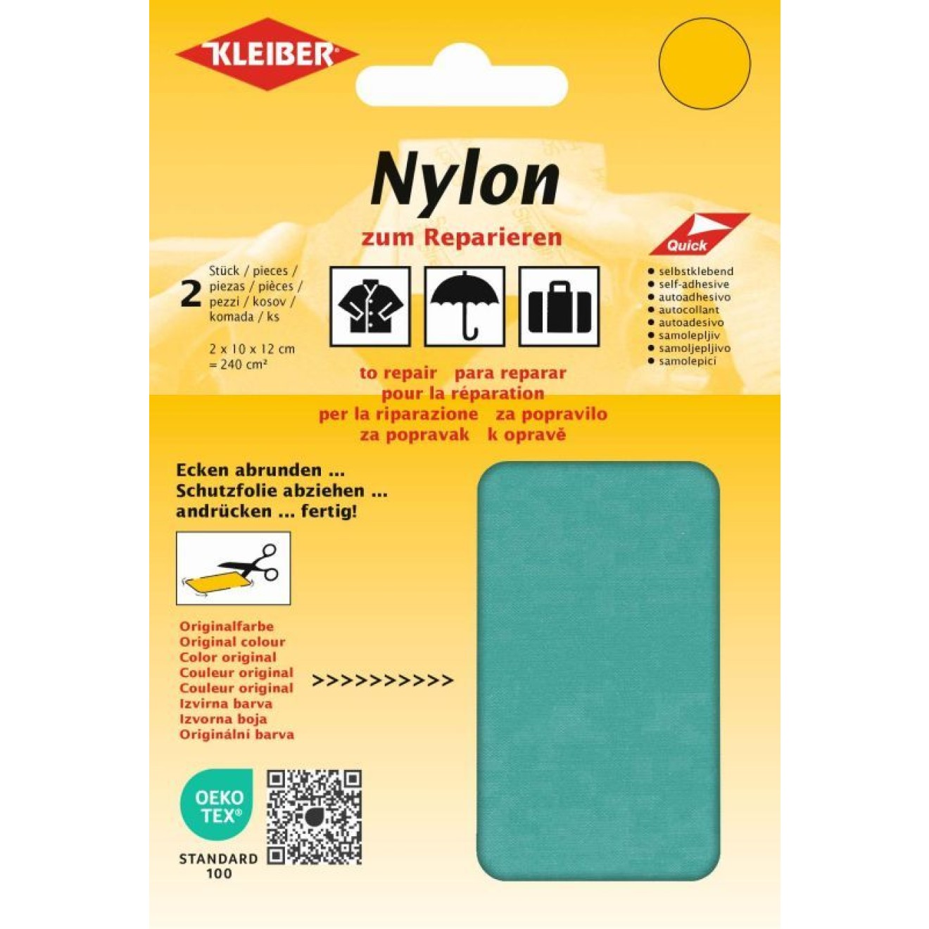 Kleiber Nylon-Flicken 10x12 cm / türkis