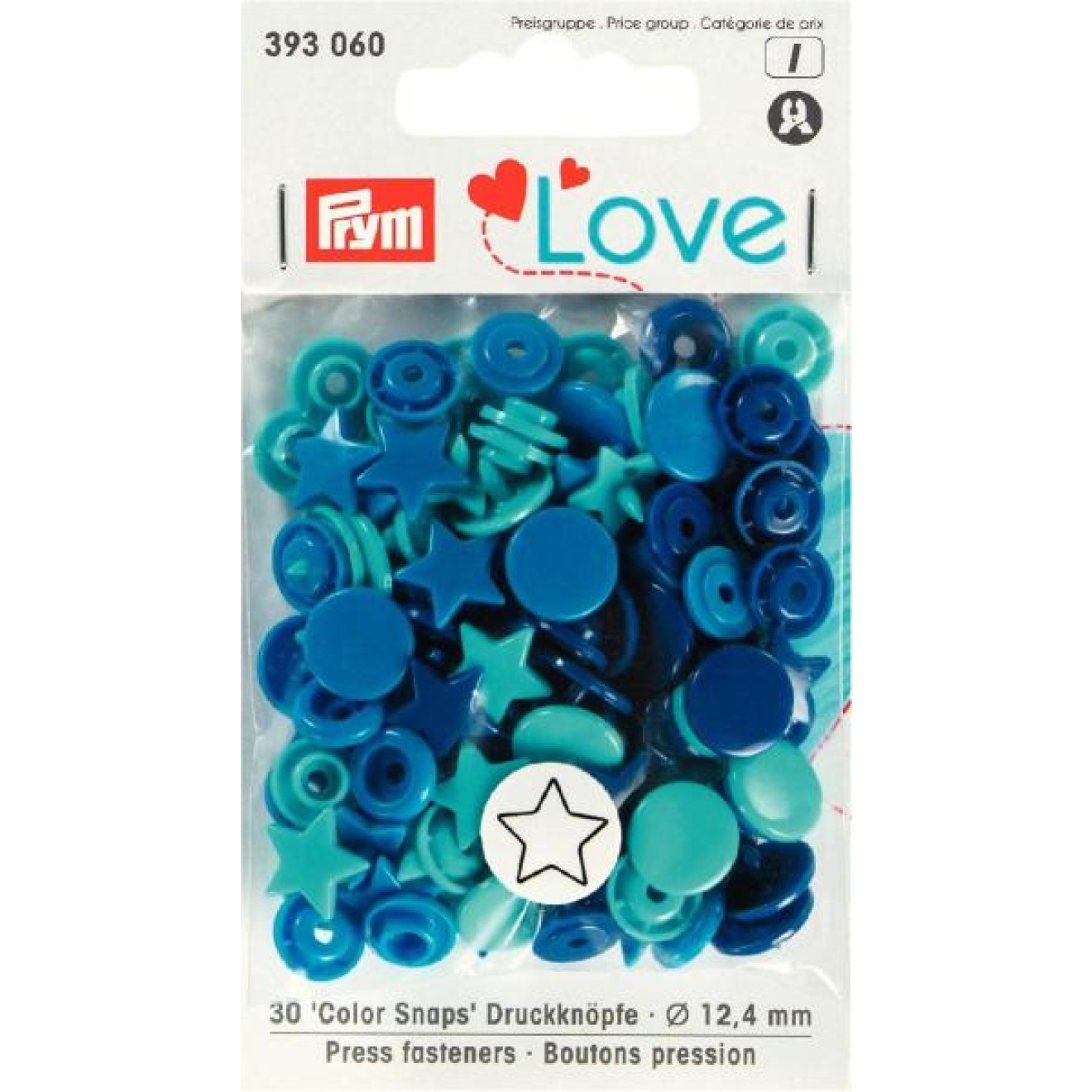 Prym sew-free snap fasteners Color Snaps 12,4 mm / blau/tinte/türkis