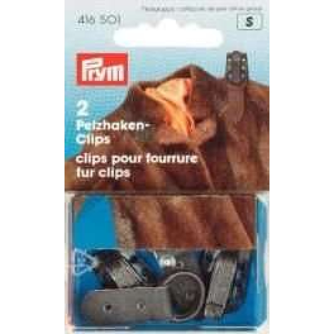 Prym Pelzhaken-Clips braun