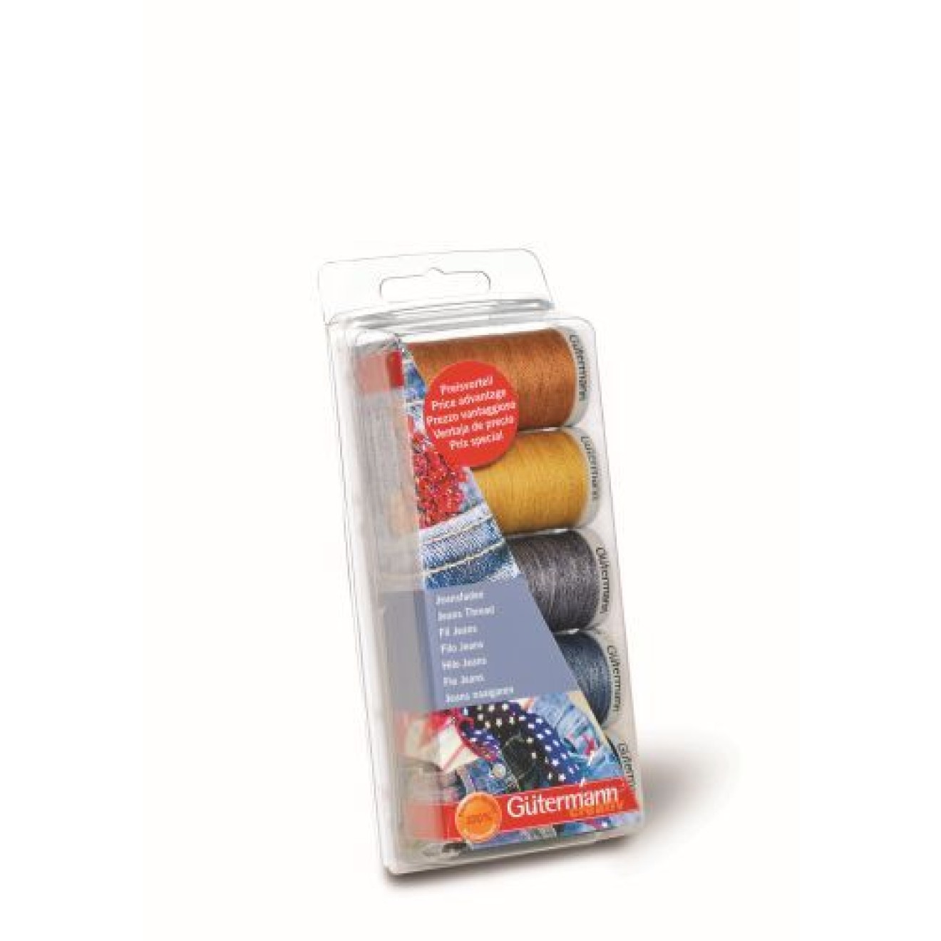 Nähfaden - Set Jeans 162x68x assorted 3x, 2x / 30 mm / assorted
