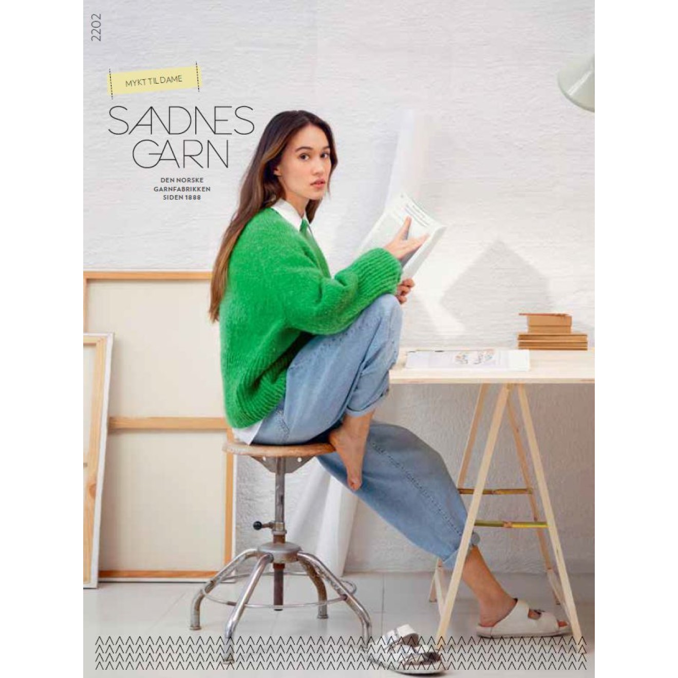 Sandnes Garn pattern booklet 2202 Farbe 01992 natural