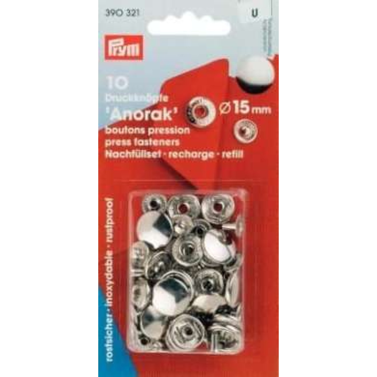 15 mm / silver-colored / 390321