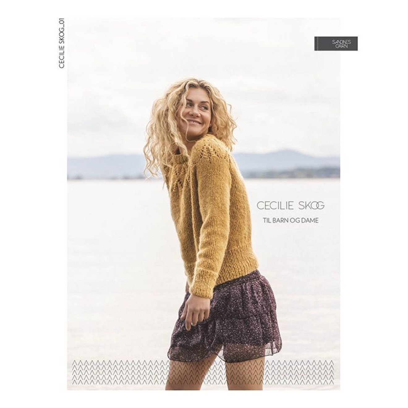 Sandnes Garn pattern booklet Cecilie Skog Sweater Farbe 01992 natural
