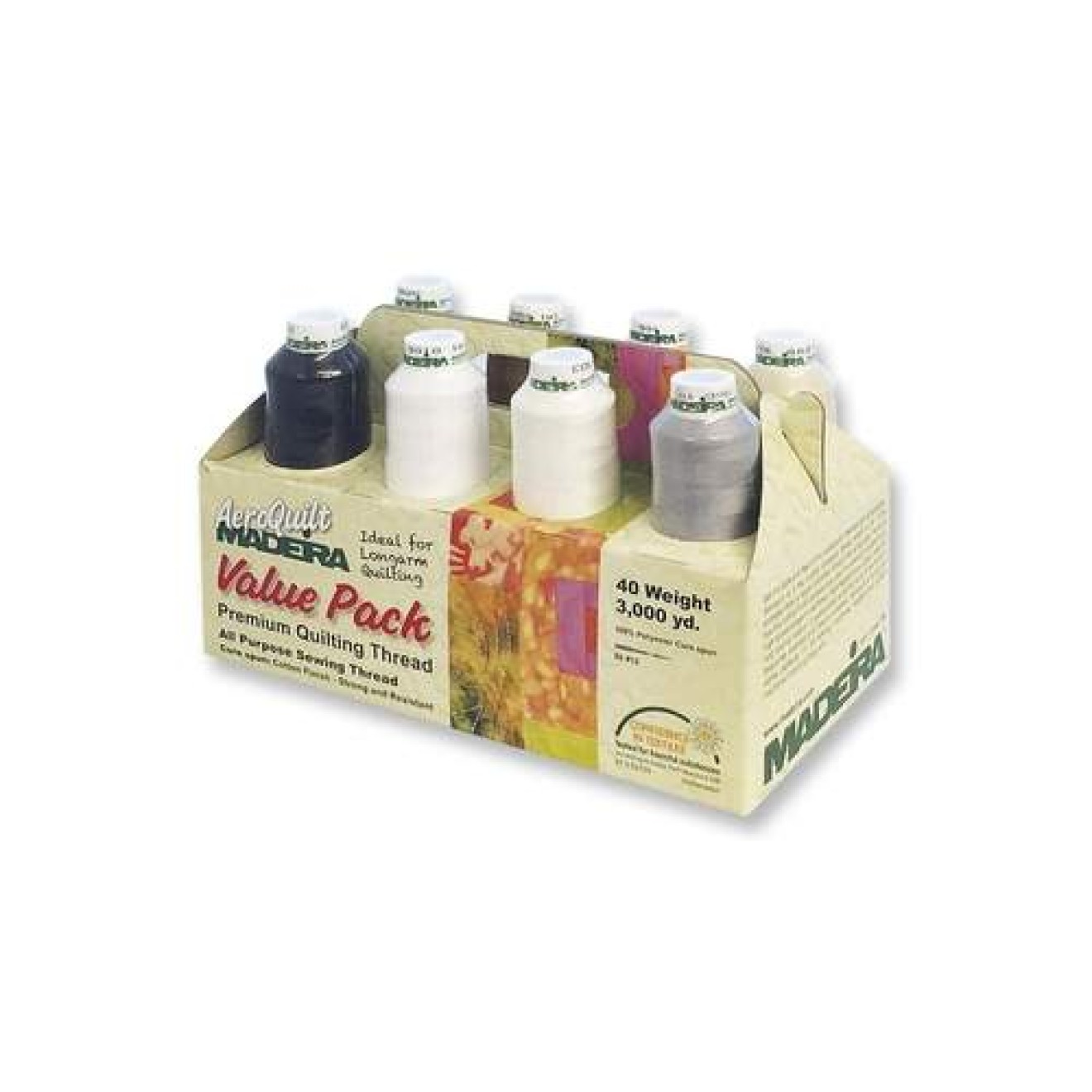 Madeira AeroQuilt 40 Value Pack sewing and quilting thread colour 8 Farben