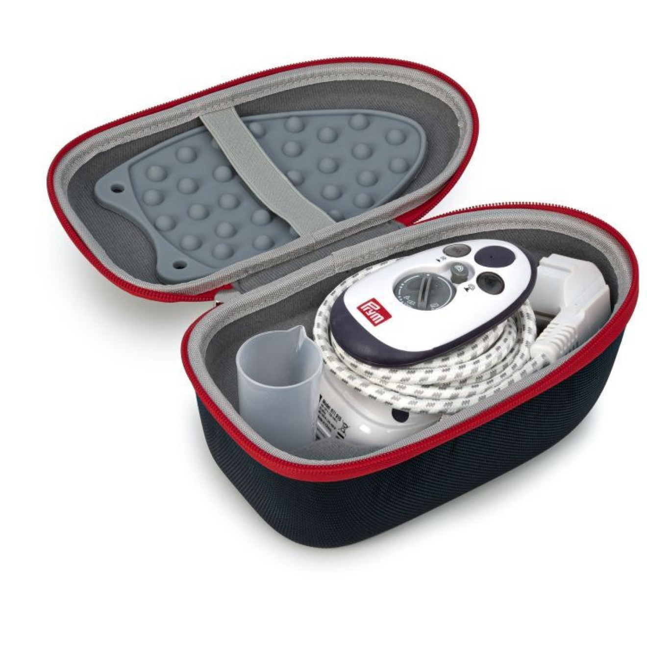 Prym Mini-Bügeleisen Case marineblau/rot