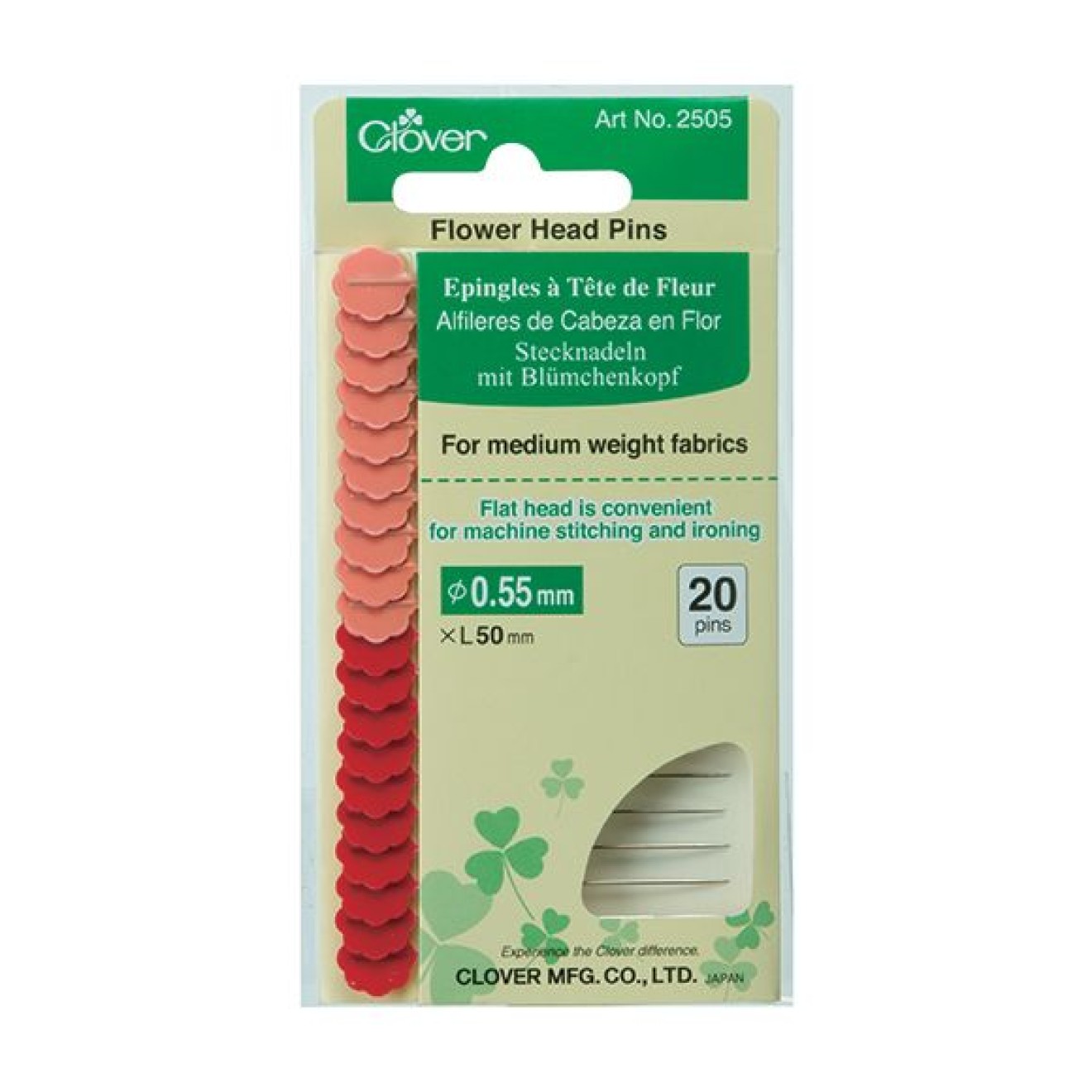 Clover Blumenkopfnadel pin