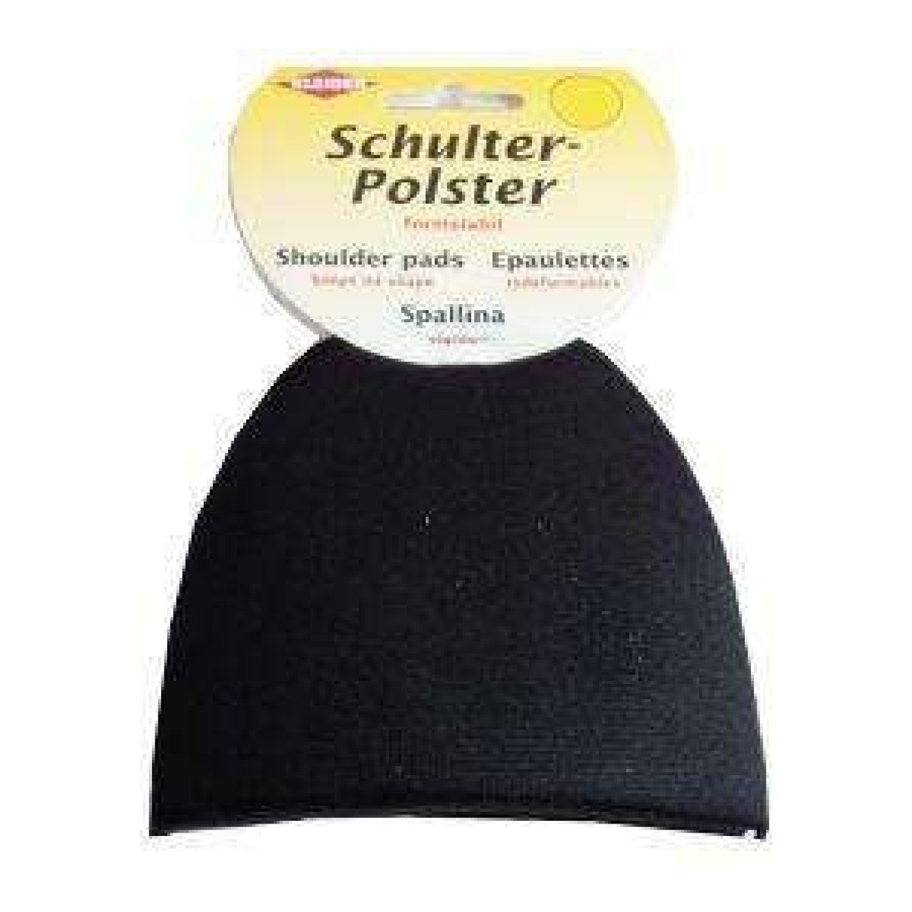 Kleiber Schulterpolster ohne Klett Halbmond ca. 10x13x5 cm / 12 schwarz