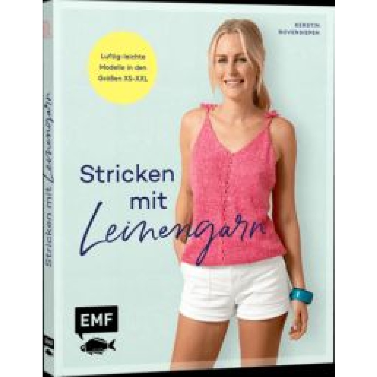 EMF knitting mit Leinengarn 17x21 cm