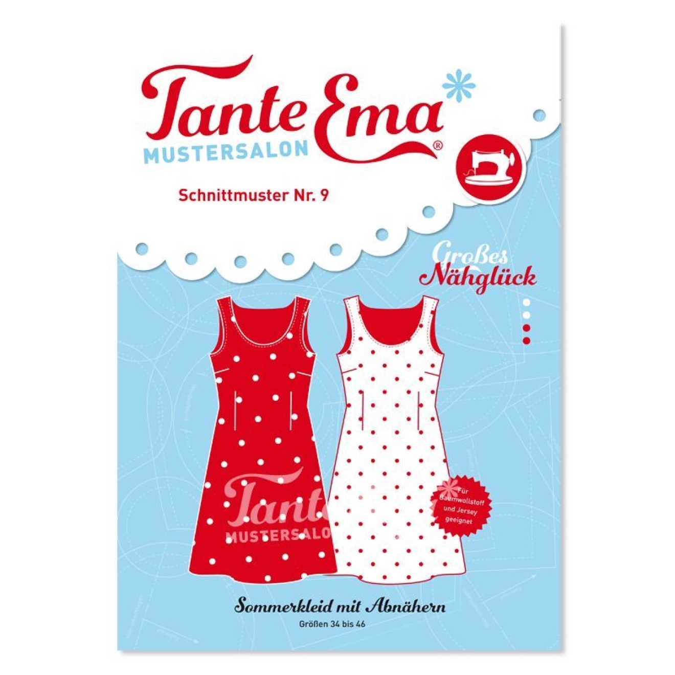 Sommerkleid with Abnähern Sizes 34 bis 46 with Sewing pattern