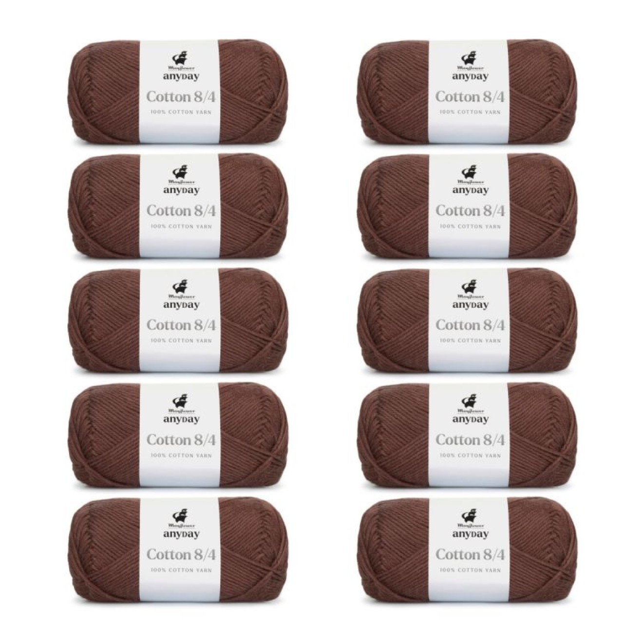 Mayflower Anyday Cotton 8/4 Farbe 006 schokolade