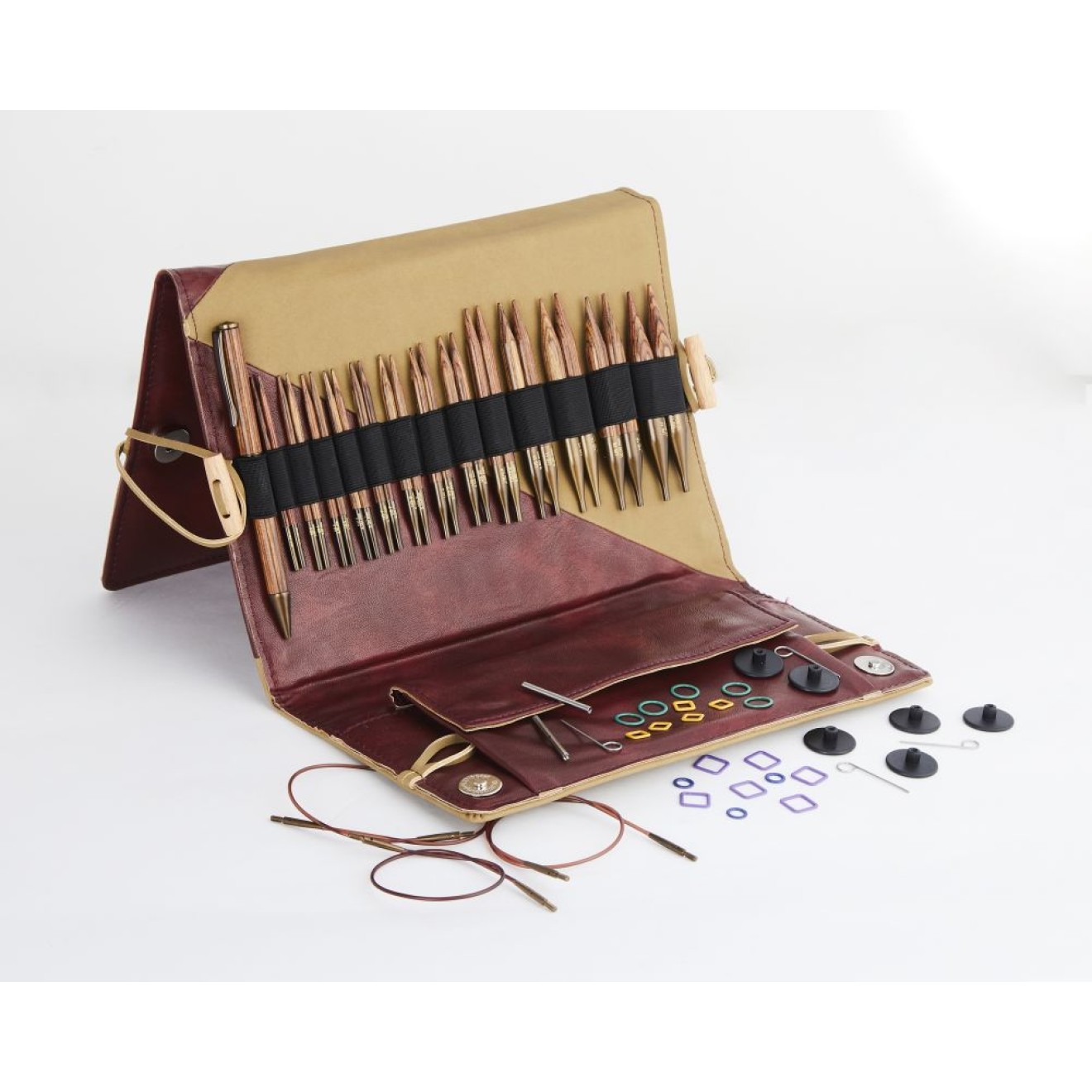 KnitPro needle set Grande Special auswechselbare needle tips Ginger Holz 10 cm 3,25 - 12,00 mm / 10 cm