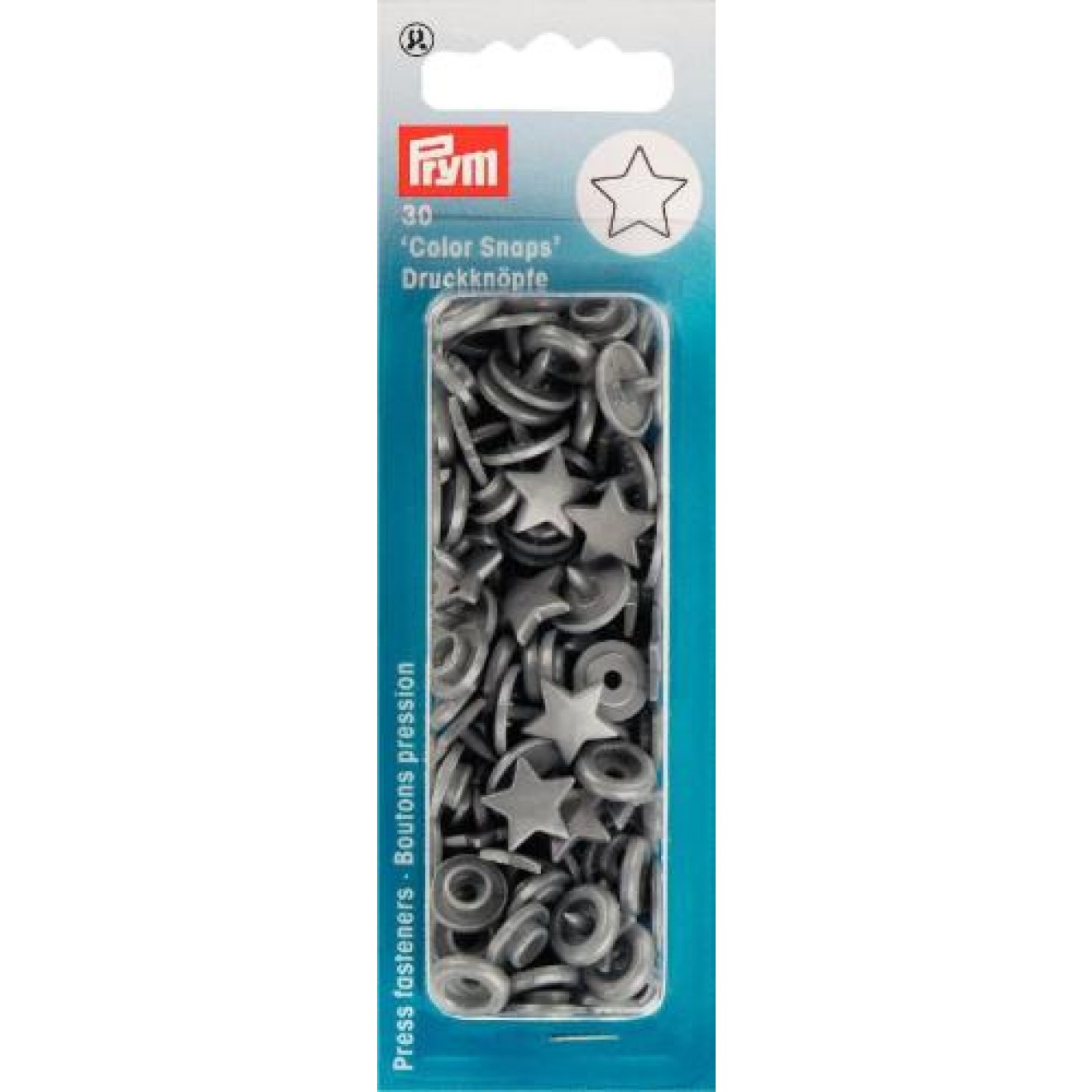 Prym sew-free snap fasteners Color Snaps silbergrau