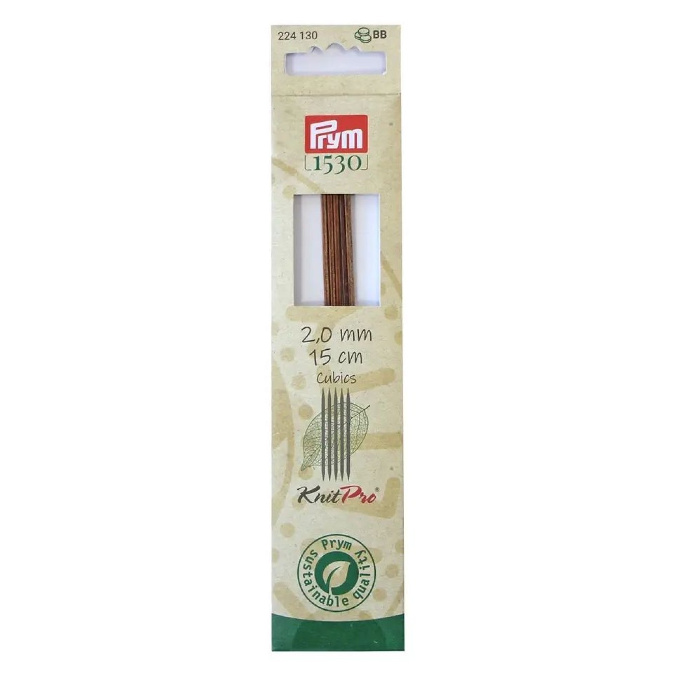 Prym Nadelspiel CUBICS NATURAL 2,00 mm / 15 cm